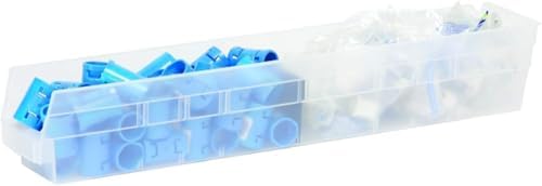 Akro-Mils 30124 Heavy Duty Plastic Shelf Bins, 24"x 4"x 4", Re...