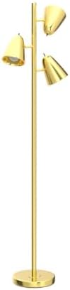 QiMH Tree Floor Lamp with 3 Light Bulbs, Standing Tall Pole Lamps for Living ...