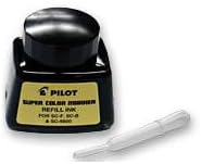 12 Pack Pilot Pen 43500 1oz Refill Ink for Permanent Markers - Black (SCRF-BLK)