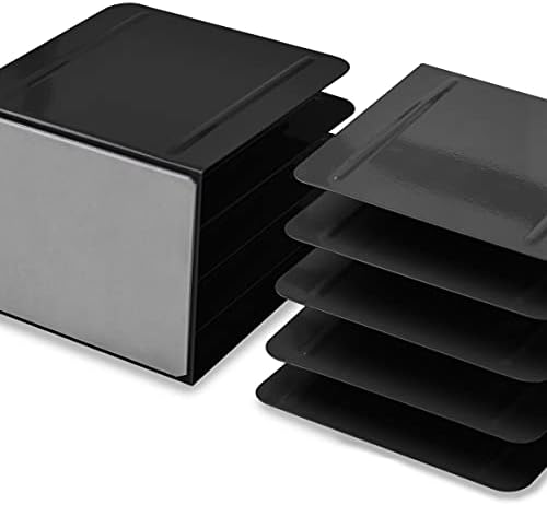 Acrimet 4 Section File Sorter Vertical, Metal Desktop Organizer, Black