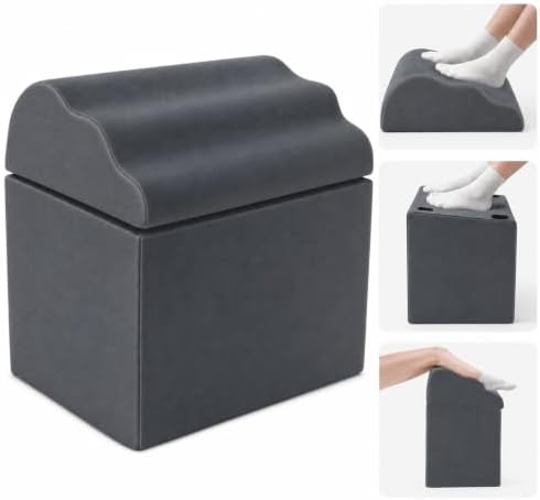 Foot Rest for Under Desk at Work, Ergonomic Footrest Stool, 3 Adjustable Heig...