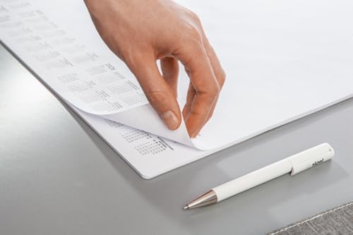 SIGEL H6301 Paper Desk pad- dot Grid - Dotted (dot Grid) - White - Approx. A2...