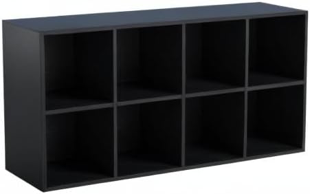 OSCHF 8-Cube Storage Shelf Bookcase, Black