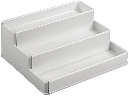 mDesign Plastic Expandable 3-Tier Shelf Rack Organizer - Storage for Bathroom...
