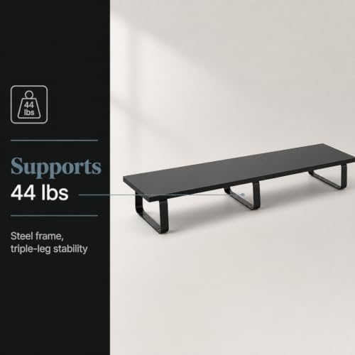 Mount-It! 39" Extra Long Dual Monitor Stand Riser – Ergonomic Desk Organ...