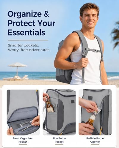 MATEIN HER Cooler Backpack for Women with Hook-and-Loop Top Lid for Beach