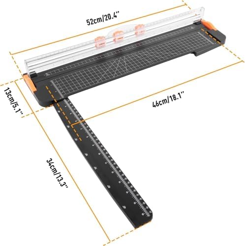 Paper Cutter 18 Inch, Portable Paper Trimmer with 5 Replacement Blades