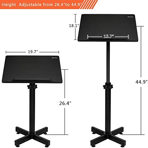 Bonnlo Classic Lectern Podium Stand, Height Adjustable Mobile Podium, Multi-P...