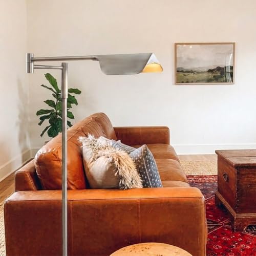Brightech Leaf Pharmacy LED Reading Lamp, Dimmable Floor Lamp with Easy Adjus...