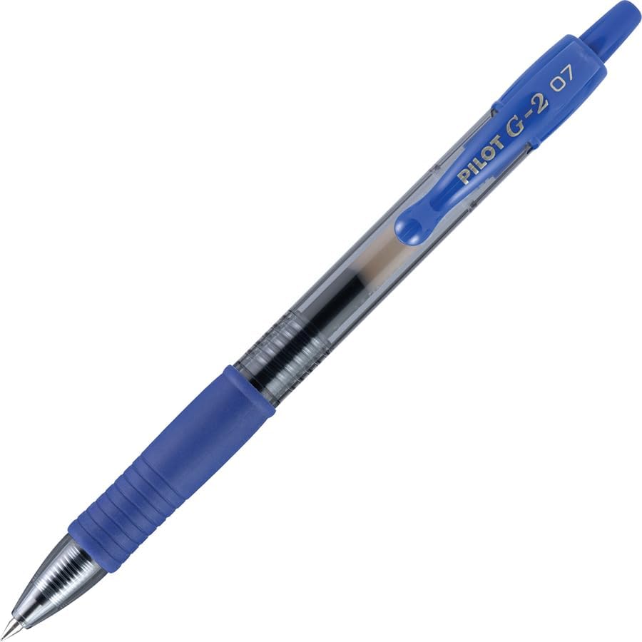 Pilot G2 Premium Gel Pen Convenience Pack, Retractable, Fine 0.7 mm, Blue Ink...