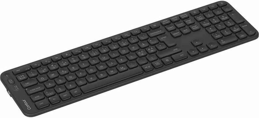 Contour Balance Keyboard: Full-Size Wireless Keyboard with USB Receiver, US L...