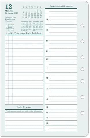 FranklinCovey - Original Two Page Per Day Ring-Bound Planner (Oct 2026 - Sep ...