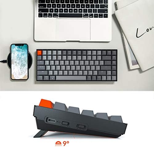 Keychron K2 75% Layout Bluetooth Mechanical Keyboard Super Red Switch/White L...