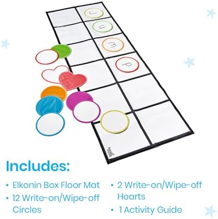 hand2mind Elkonin Box Floor Mat Activity Set, Phonemic Awareness, Ages 3+