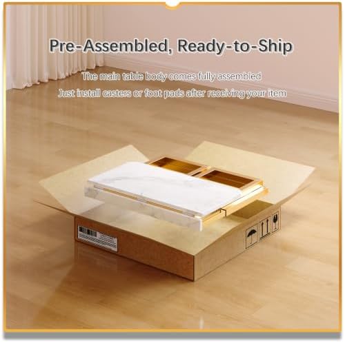 4NM No Tool Assembly 27.5" Small Desk, Folding Portable Desk with Wheels...