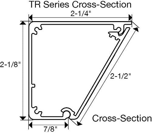 Task Lighting TR Series Angle Power Strip, 48 inch, 3 Dual Receptacles, Bronze