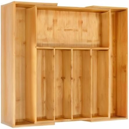VaeFae Bamboo Drawer Organizer, Large, Natural
