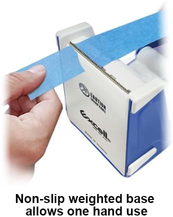 Excell Deluxe Twin Wide Metal Multi-Roll Desktop Tape Dispenser with Tiered M...