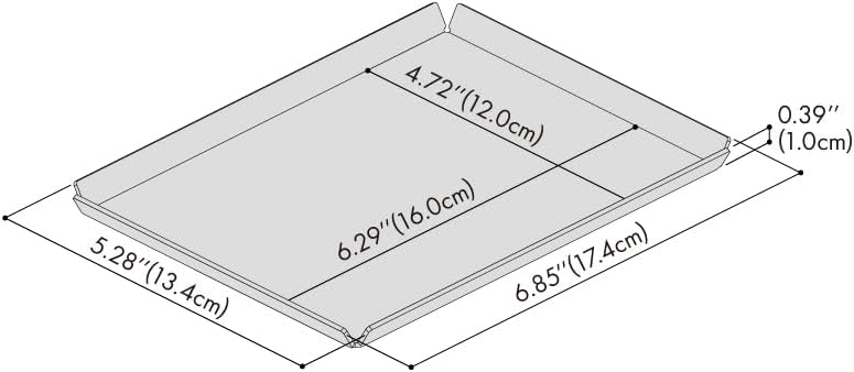 PROGETTO2.70 Aluminum Desk Tray Catchall Organizer, A6, Azure