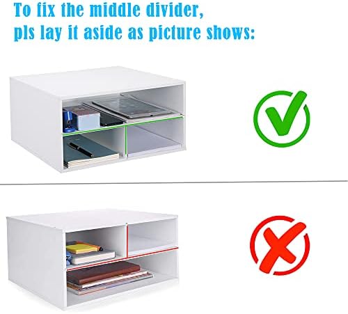 EMERIT Printer Stand for Desk - 2 Tier Desktop Printer Stand with Paper Stora...