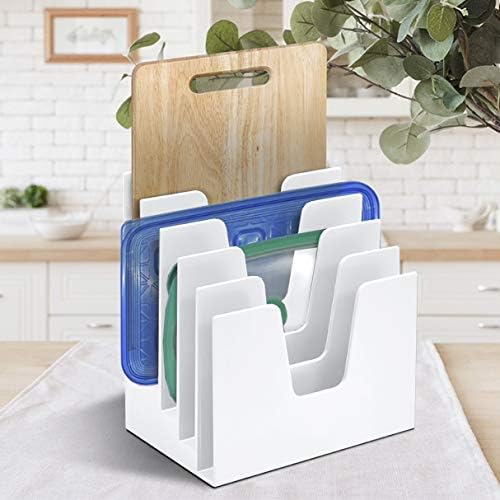 Acrimet 5 Section Incline File Sorter Organizer, Desktop Mail Holder, White