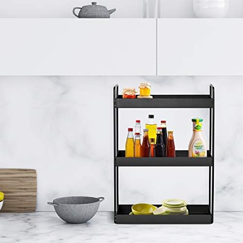 3-Tier Bathroom Countertop Organizer, Black, 12.2" L x 6.7" W x 16....