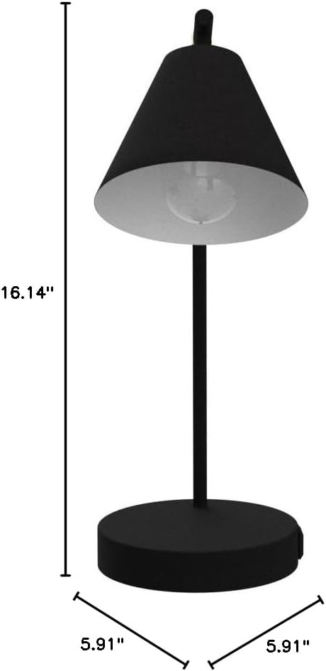 Industrial Dimmable Desk Lamp with 2 USB Charging Ports AC Outlet, Touch Cont...