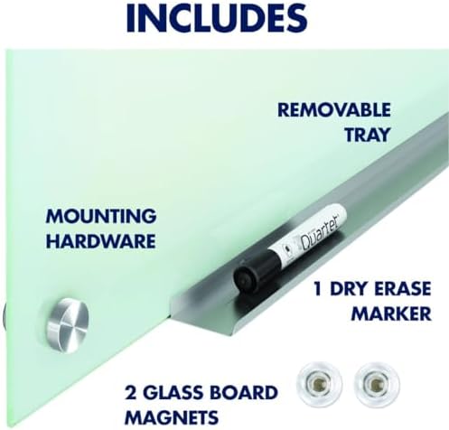 Quartet Whiteboard, Glass Dry Erase Board, Magnetic, 6' x 4', Infinit...