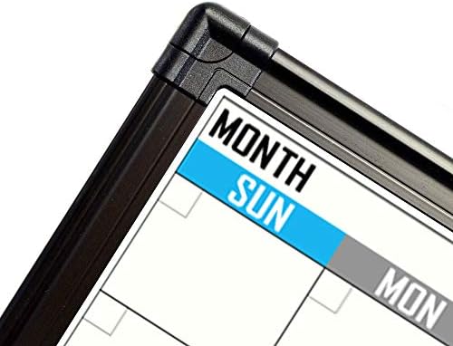 XBoard Dry Erase Calendar Whiteboard Combo 48" X 36" Monthly