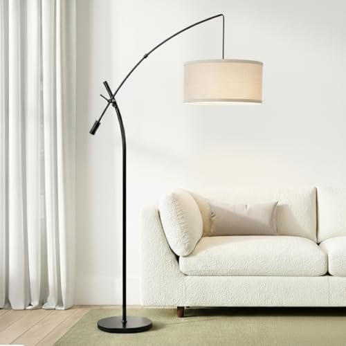 Brightech Grayson LED Arc Floor Lamp for Office & Living Room, Adjustable...