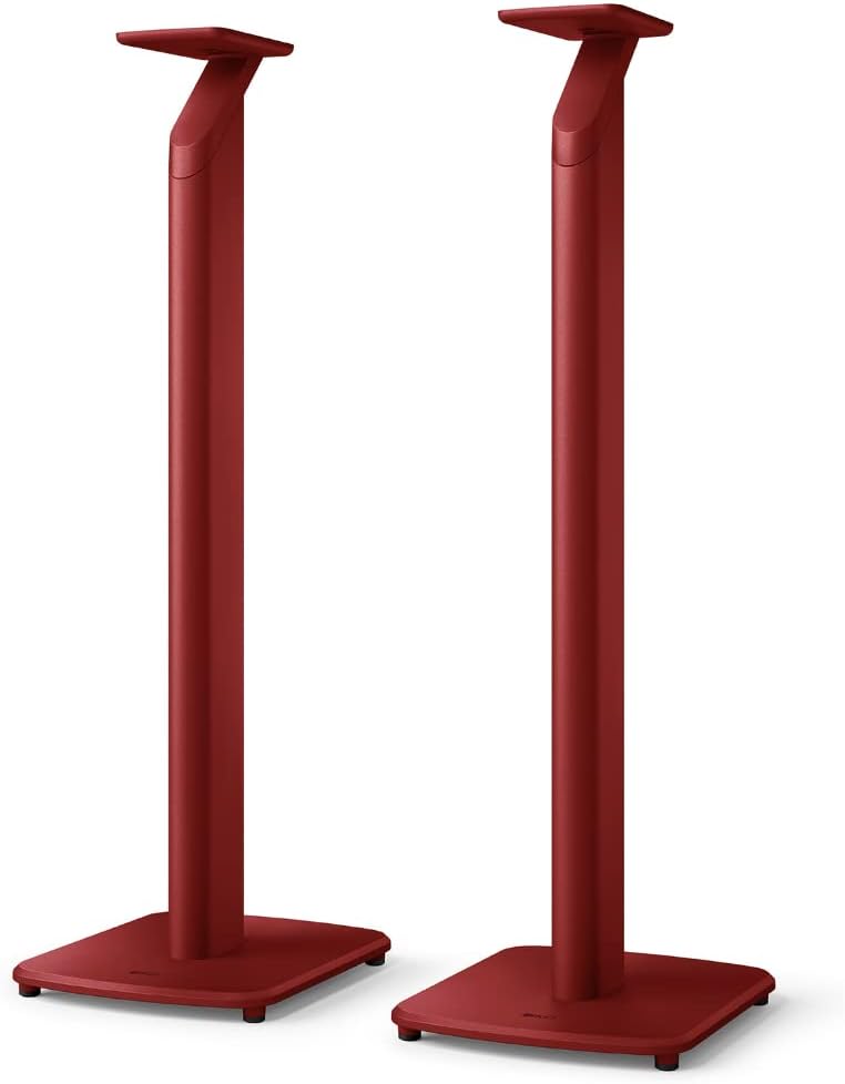 KEF S1 Speaker Floor Stand for LSX II LT Bookshelf Speakers (Pair), Red