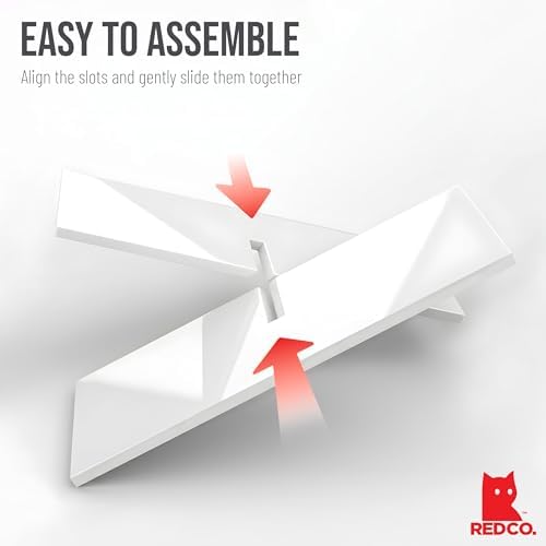 Red Co. Glossy White Acrylic Book Holder 2 Piece Reading Stand for Open and C...