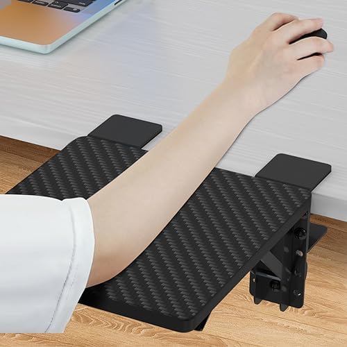 suptek Ergonomics Desk Extender Tray, 9.5"x9.1" Clamp on Table Moun...