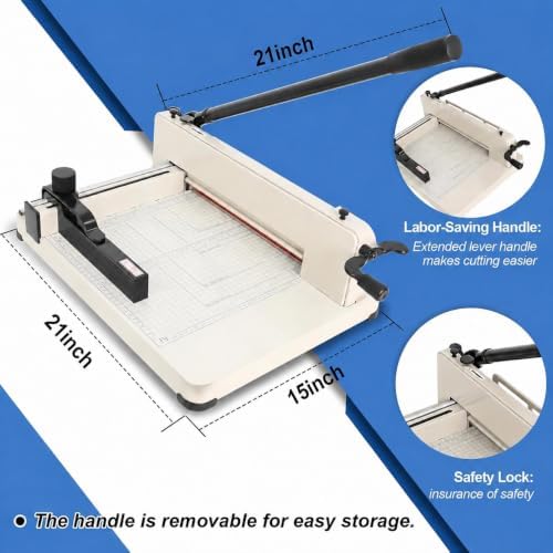 12" Heavy Duty Paper Cutter with HSS Blade, Industrial Paper Trimmer