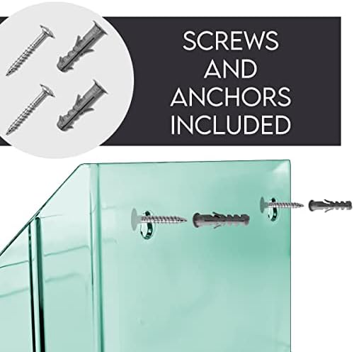 Acrimet Vertical Triple File Folder Holder Organizer Sorter, Clear Green