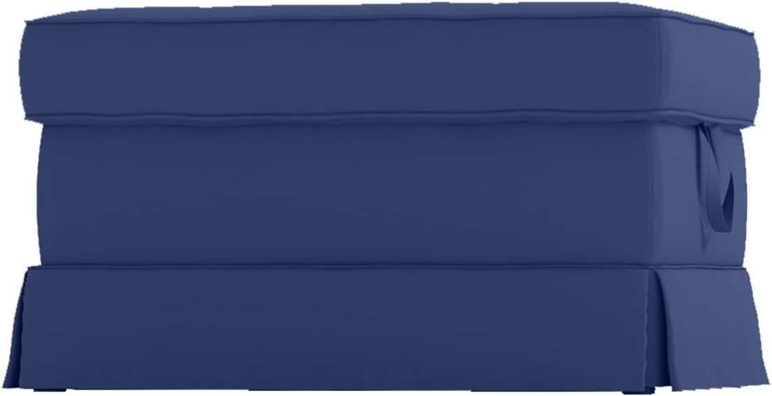 Cotton Ektorp Ottoman Cover Replacement is Custom Made Slipcover Compatible w...