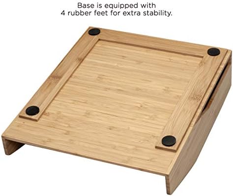 MobileVision 2 Pack Stackable Bamboo Paper Tray Office Organizer for Files, D...