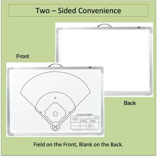 Play Ball Situations Magnetic Dry Erase Baseball Whiteboard for Coaches