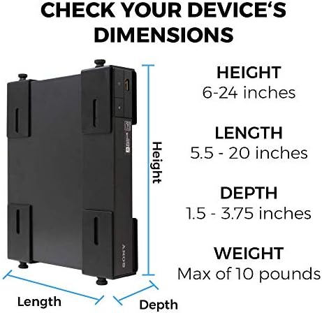 HumanCentric Adjustable Device Wall Mount, Cable Box & Modem Bracket