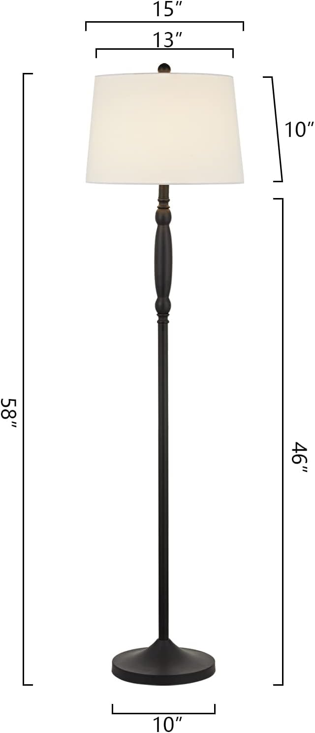 Maxax Lamp Set 3-Piece, Metal 3 Pack Table Lamps and Floor Lamp, Traditional ...