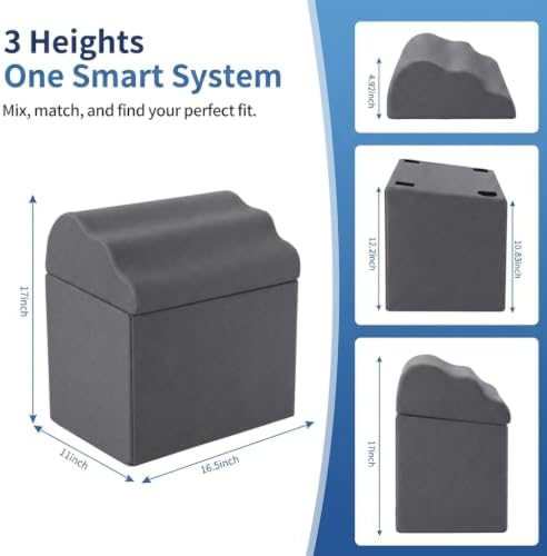 Foot Rest for Under Desk at Work, Ergonomic Footrest Stool, 3 Adjustable Heig...