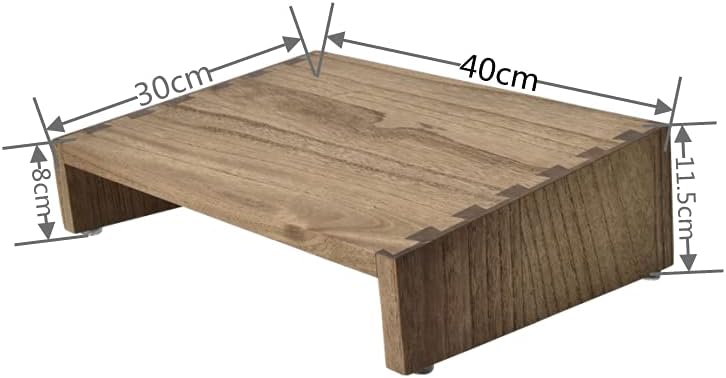 KIRIGEN Adjustable Wooden Under Desk Footrest, Office Foot Stool, Brown
