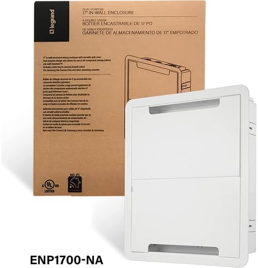 Legrand - OnQ Cable Management, In-Wall Media Box, Dual Purpose Structured Wi...