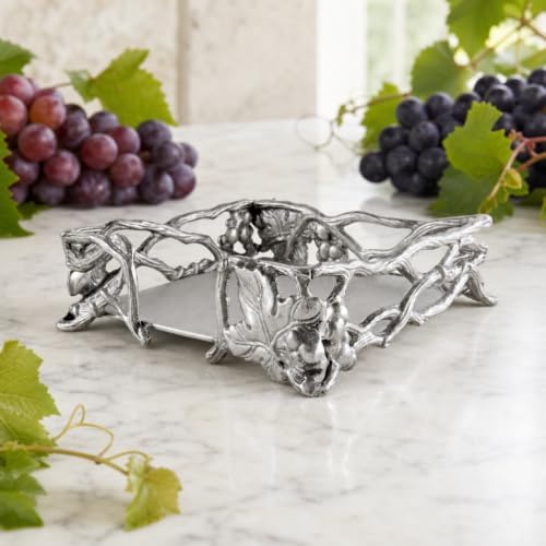 Arthur Court Grape Open Vine Napkin Holder - Durable Aluminum for Kitchen Cou...