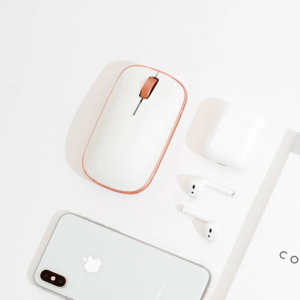 Azio Retro Classic Bluetooth Mouse (Posh) - Wireless, Genuine Leather Topped ...
