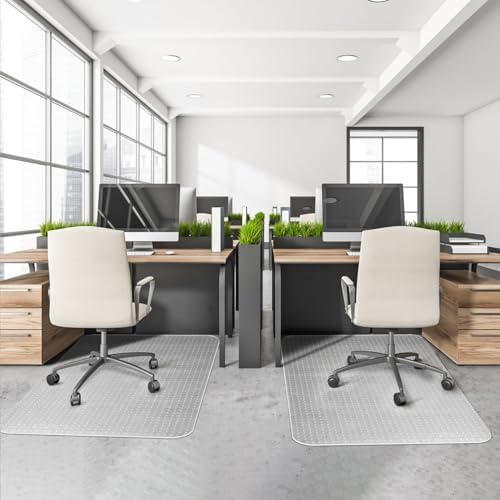 BesWin Office Chair Mat for Carpets, 2 Pack, Clear,Heavy Duty, 48" x 30&...