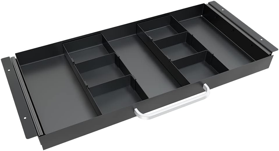 GOME Large Size Under Desk Slide out Pencil Drawer with Adjustable Space Divi...