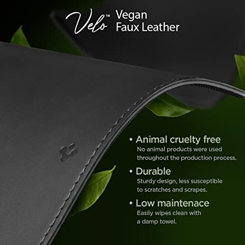 Spigen PU Leather Desk Pad with Built-in Cable Magnets 35.4"x15.7"