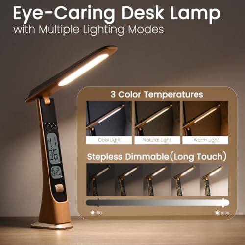 WILIT Rechargeable Lamps Cordless Table Lamp, Foldable Portable Desk Lamp - L...