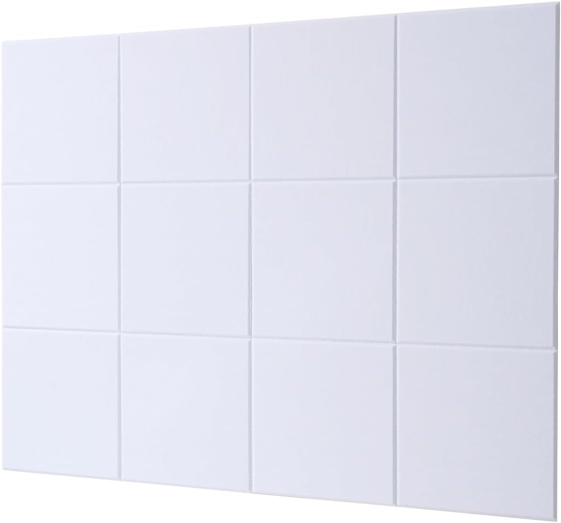 LAJAR Large Felt Wall Tiles, 12 Pack Cork Board Alternative with Removable Ad...